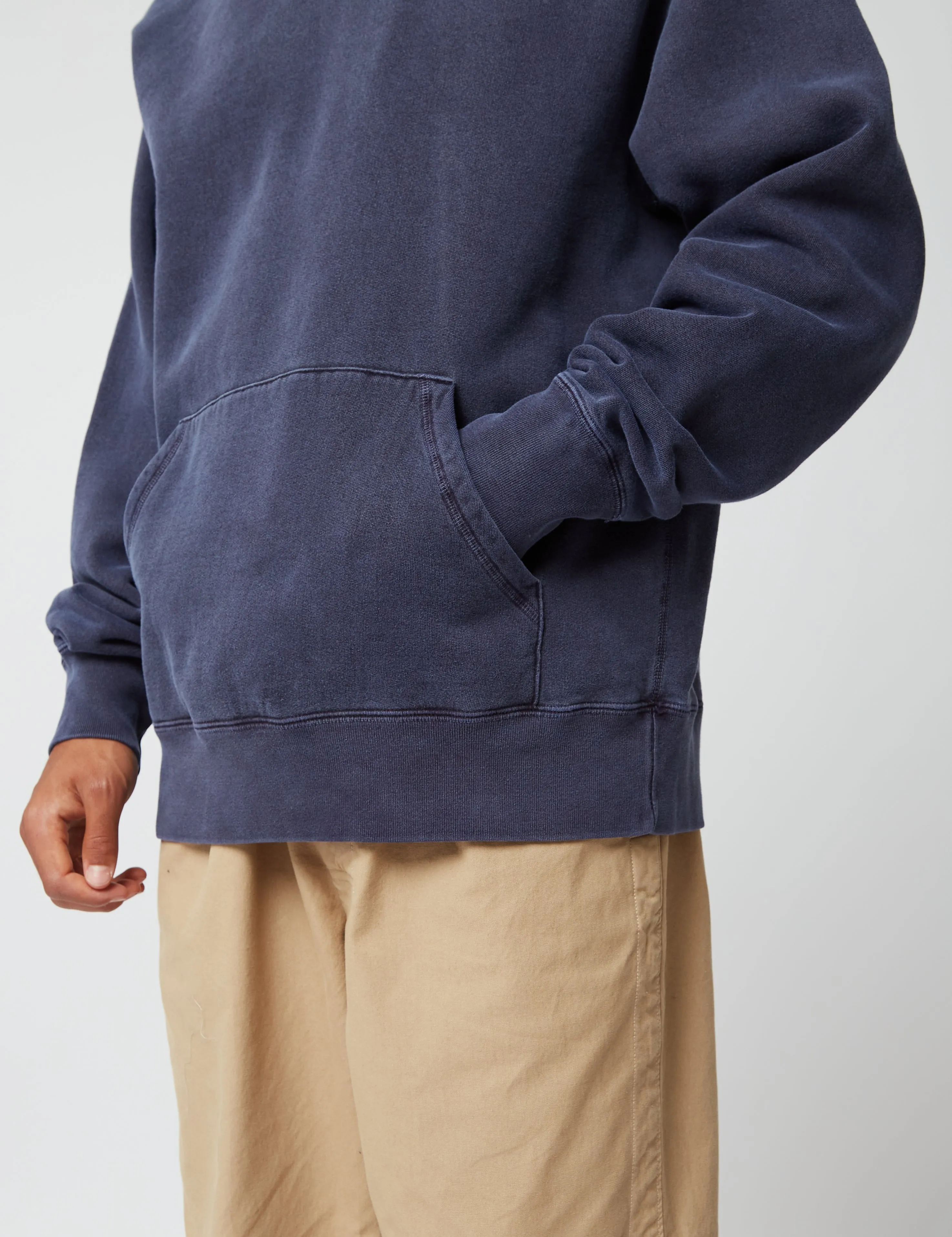 Bhode Pigment Dyed Hoodie (Organic/Canada Origin, 16oz) - Dusky Blue sold by Article London product image thumbnail 2