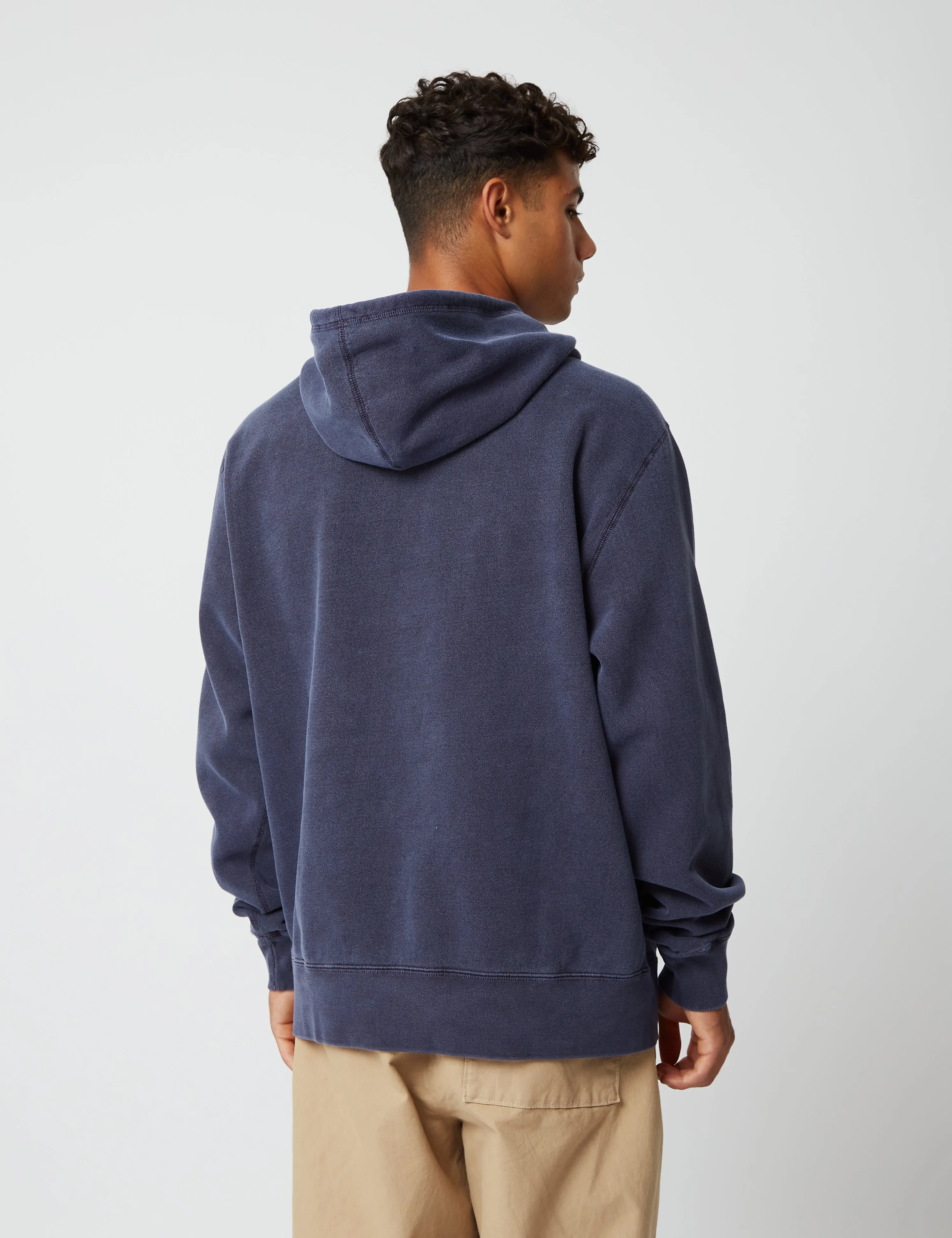 Bhode Pigment Dyed Hoodie (Organic/Canada Origin, 16oz) - Dusky Blue sold by Article London product image thumbnail 3