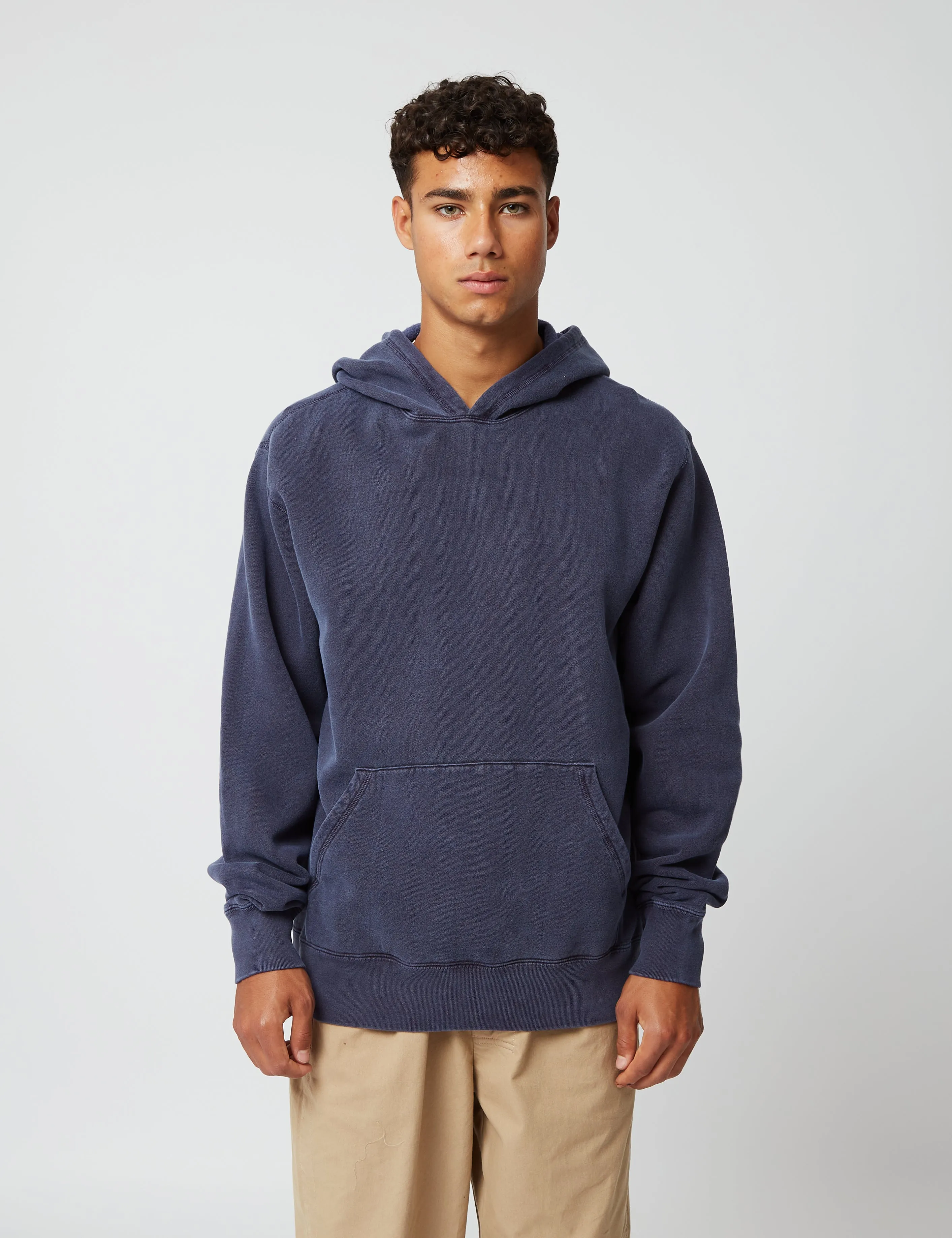Bhode Pigment Dyed Hoodie (Organic/Canada Origin, 16oz) - Dusky Blue sold by Article London