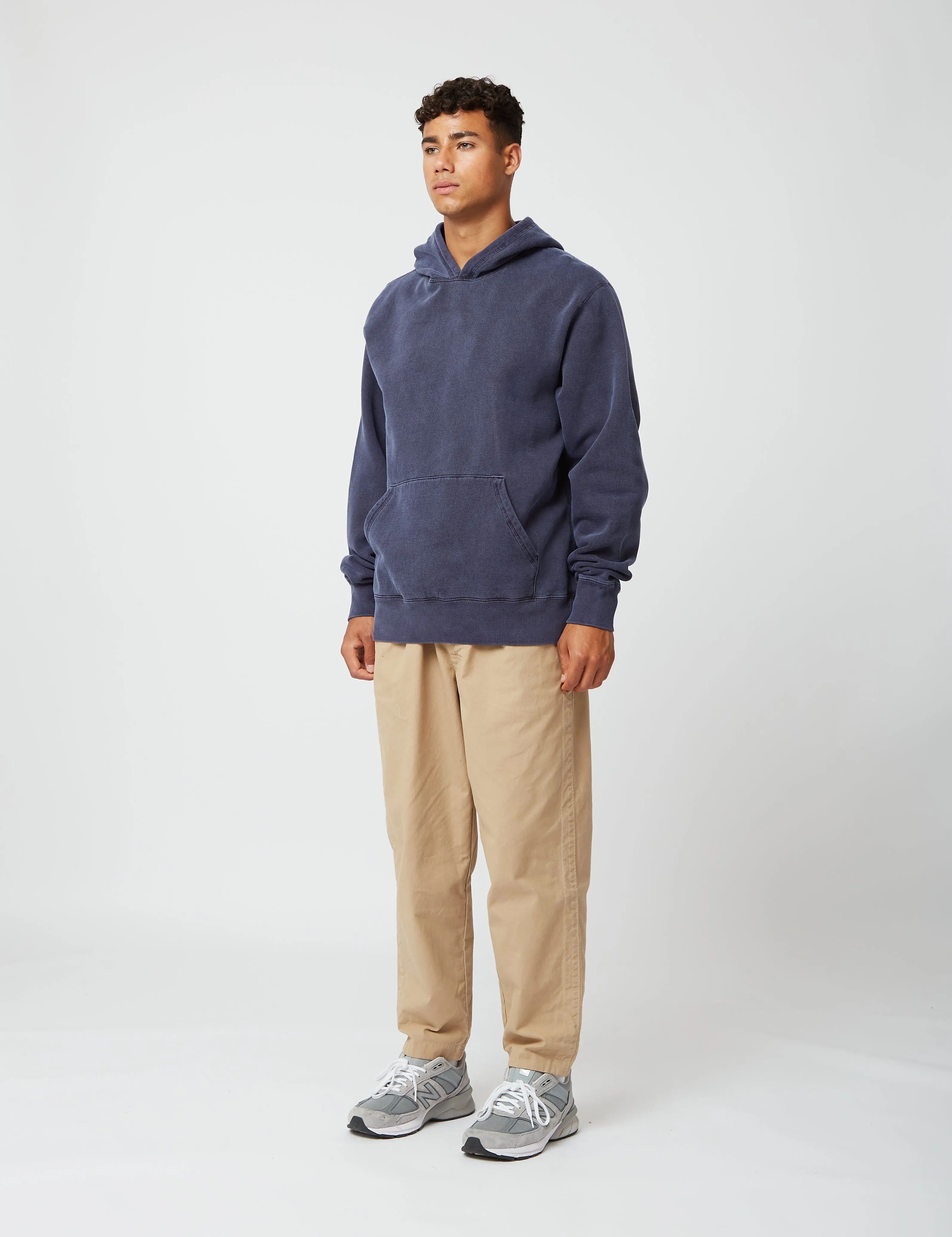 Bhode Pigment Dyed Hoodie (Organic/Canada Origin, 16oz) - Dusky Blue sold by Article London product image thumbnail 4