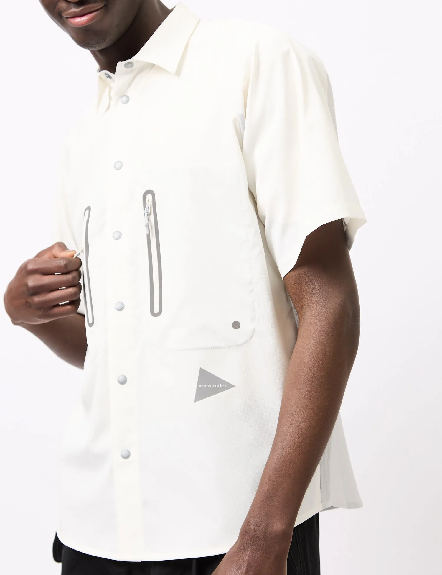 and Wander Tech Short Sleeve Shirt - Off White sold by Article London product image thumbnail 2
