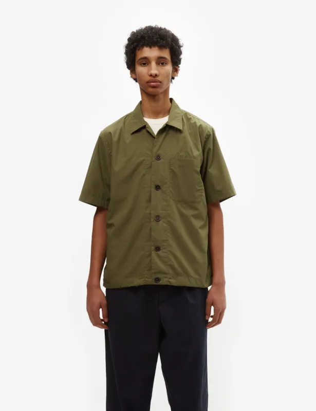 Universal Works Tech Overshirt (Recycled Poly) - Olive Green sold by Article London