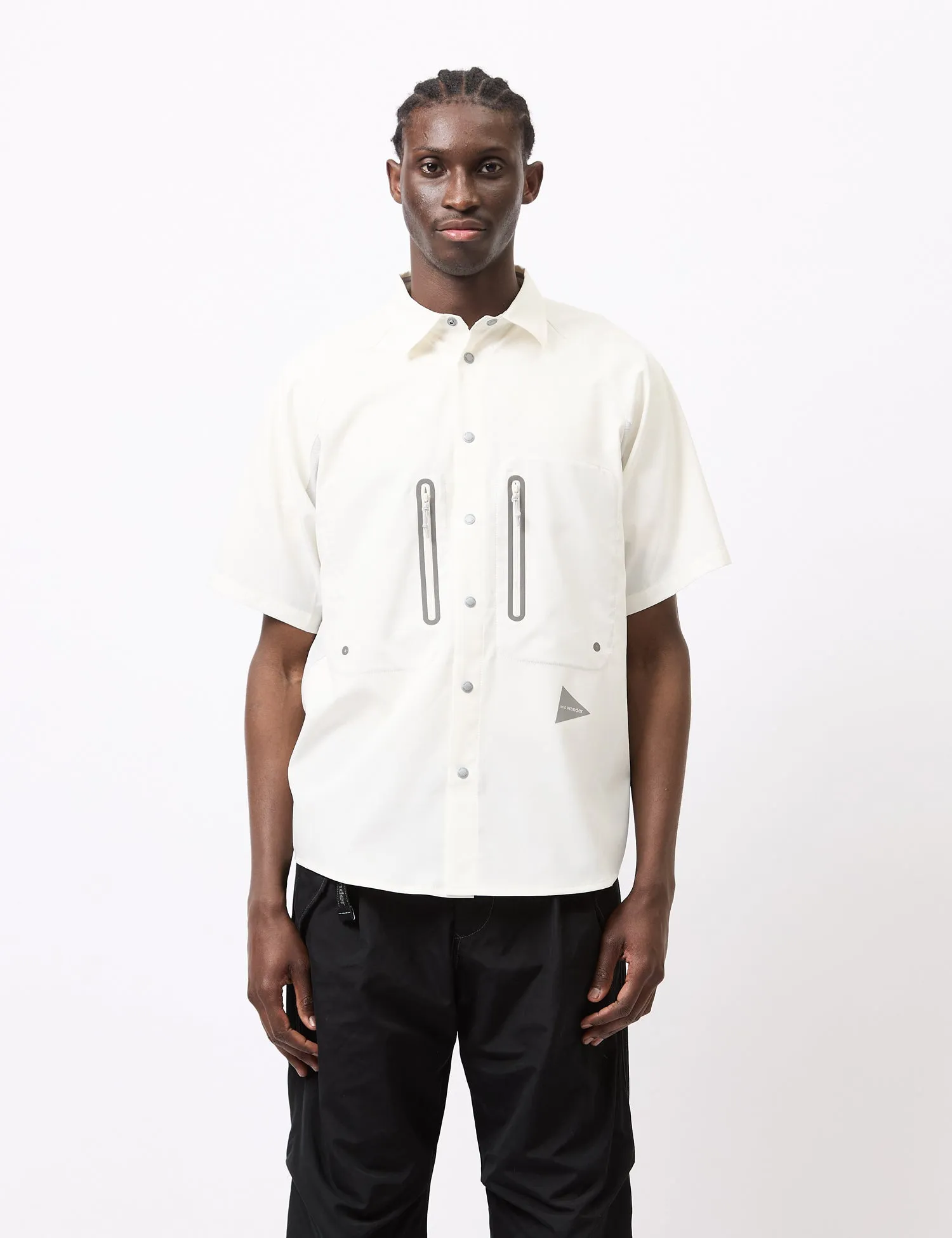and Wander Tech Short Sleeve Shirt - Off White sold by Article London