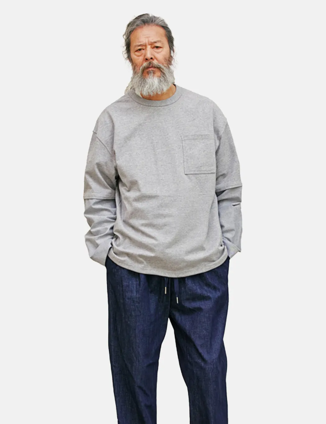 Frizmworks Shirt Sleeve Layered T-Shirt - Grey sold by Article London