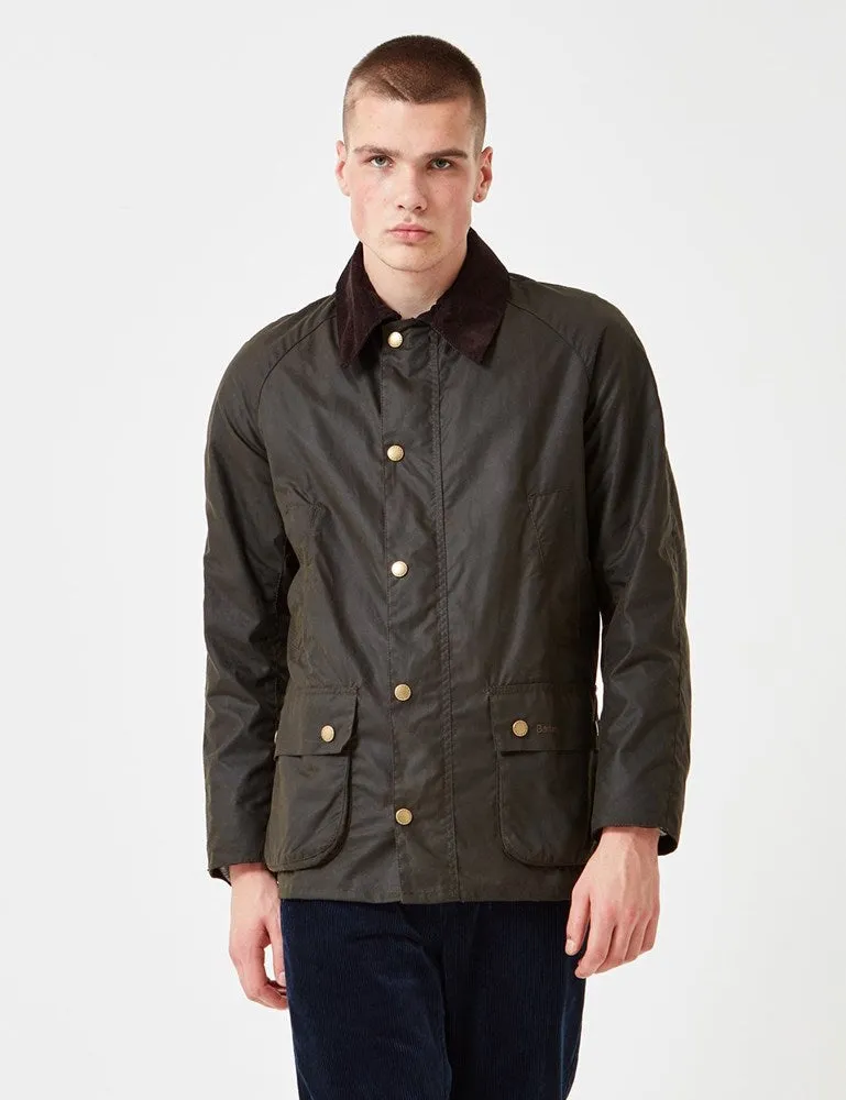 Barbour Ashby Wax Jacket - Olive Green sold by Article London