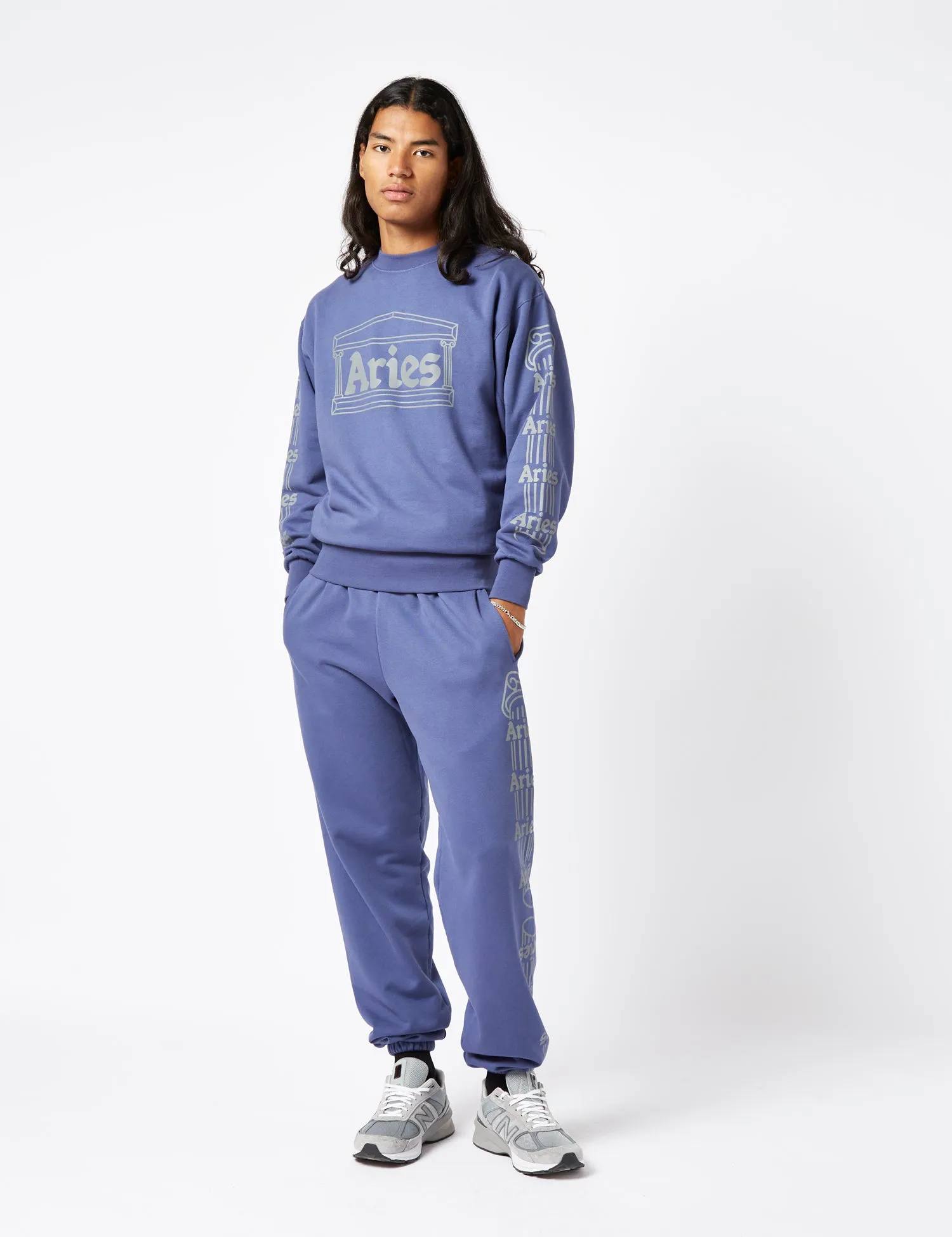 Aries Reflective Column Sweatshirt - Navy Blue sold by Article London product image thumbnail 4