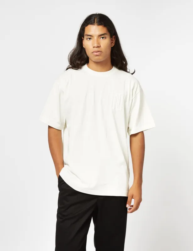 Norse Projects Simon Heavy Jersey N Logo T-Shirt (Organic) - Ecru sold by Article London