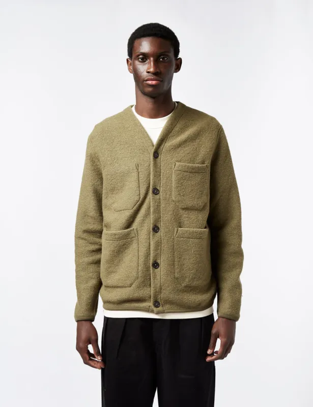 Universal Works Cardigan (Wool) - Lovat Green sold by Article London