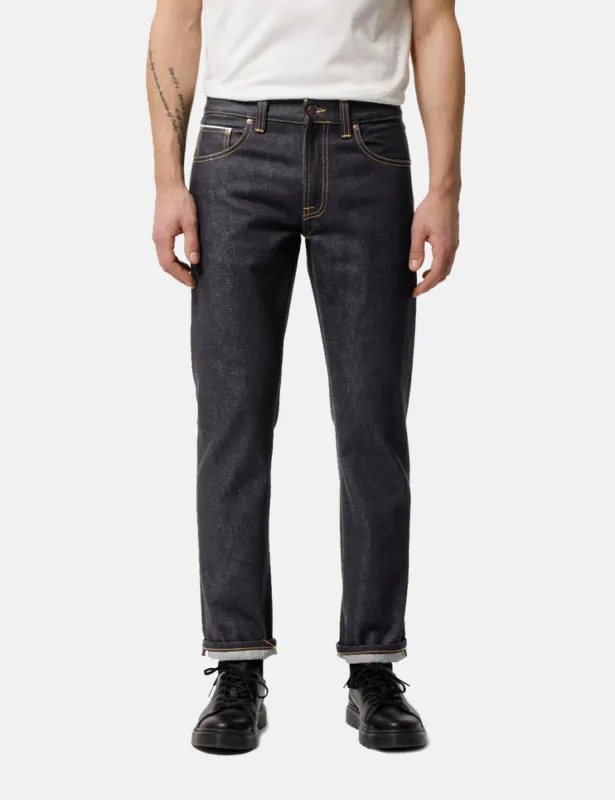 Nudie Jeans Gritty Jackson Jeans (Regular Fit) - Dry Maze Selvage Indigo Blue sold by Article London