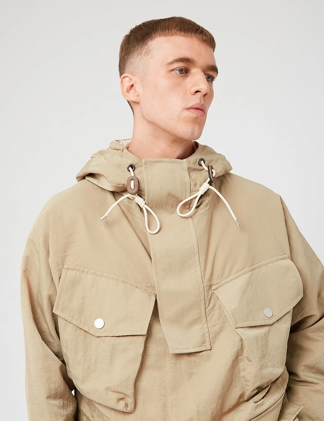 Nigel Cabourn Mountain Smock Jacket - Stone Beige sold by Article London product image thumbnail 4