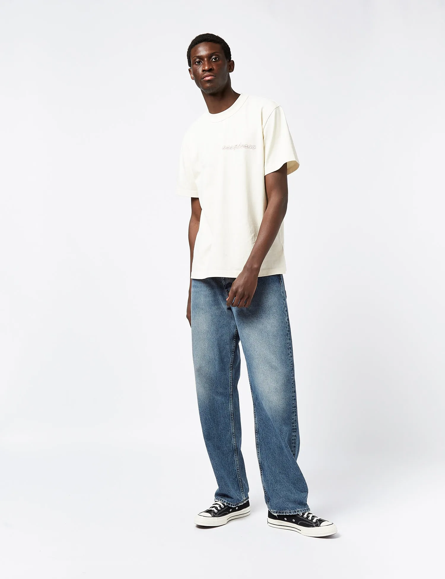 Sunflower Organic Denim Twist Seam Jeans (Loose) - Mid Blue sold by Article London product image thumbnail 4