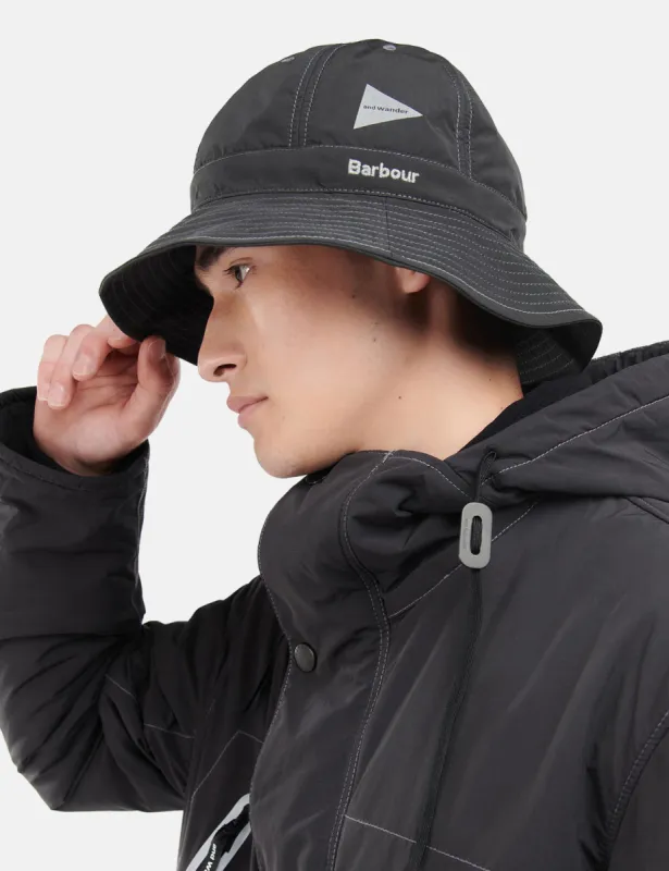 Barbour x And Wander Bucket Hat - Black made by Barbour