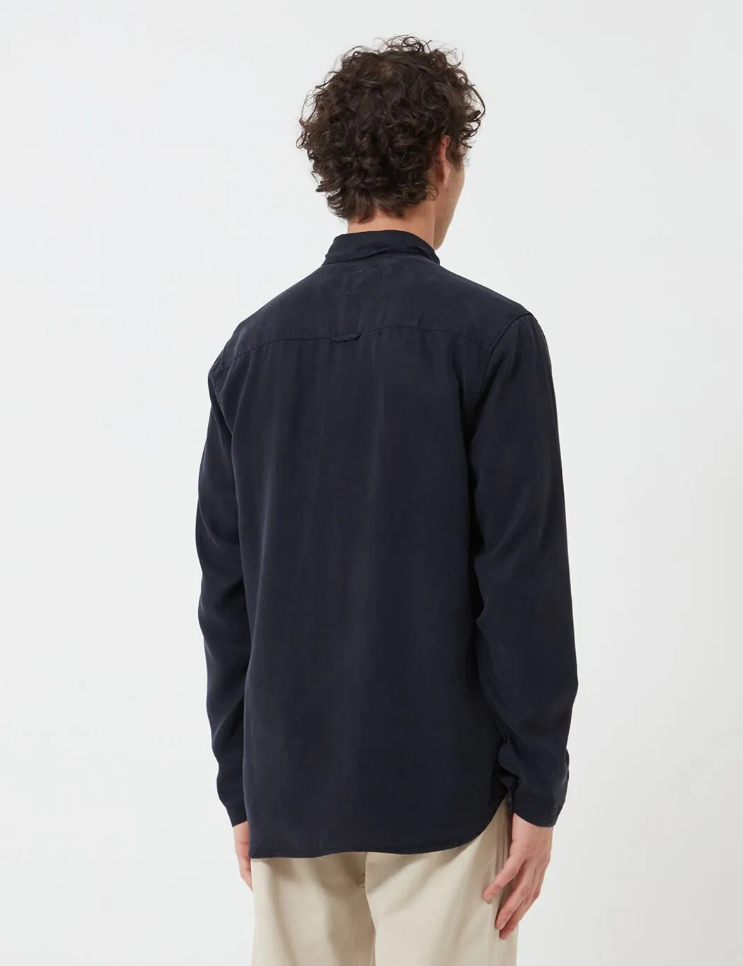Folk Soft Stitch Pocket Shirt - Navy Blue sold by Article London product image thumbnail 5