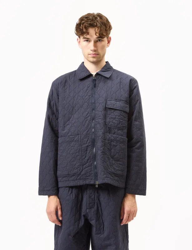 Universal Works Gower Jacket (Quilt Cotton) - Dark Navy Blue sold by Article London