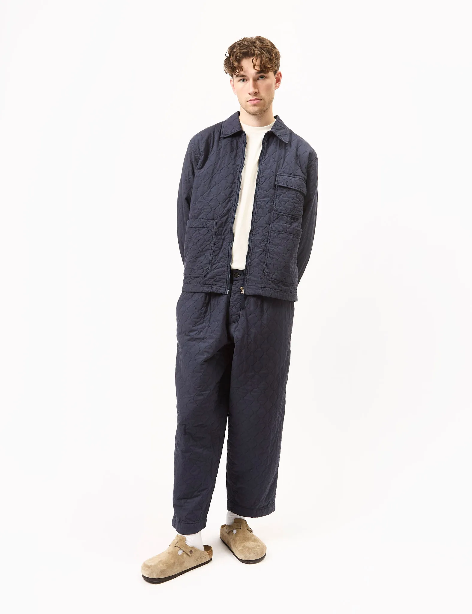 Universal Works Gower Jacket (Quilt Cotton) - Dark Navy Blue sold by Article London product image thumbnail 3