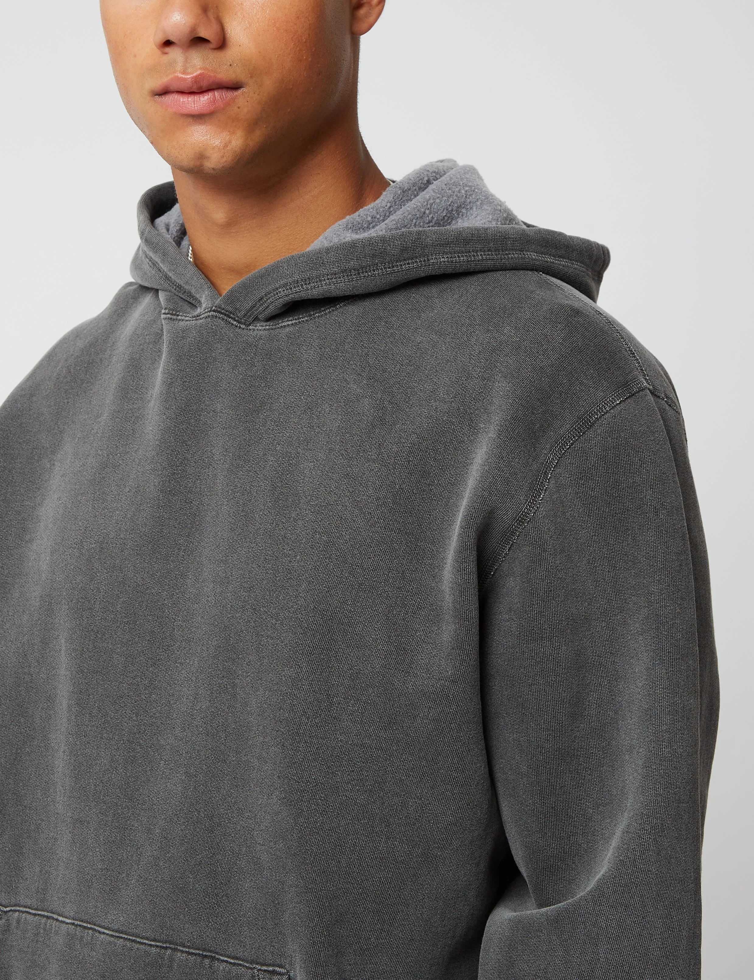 Bhode Pigment Dyed Hoodie (Organic/Canada Origin, 16oz) - Dusty Black sold by Article London product image thumbnail 2