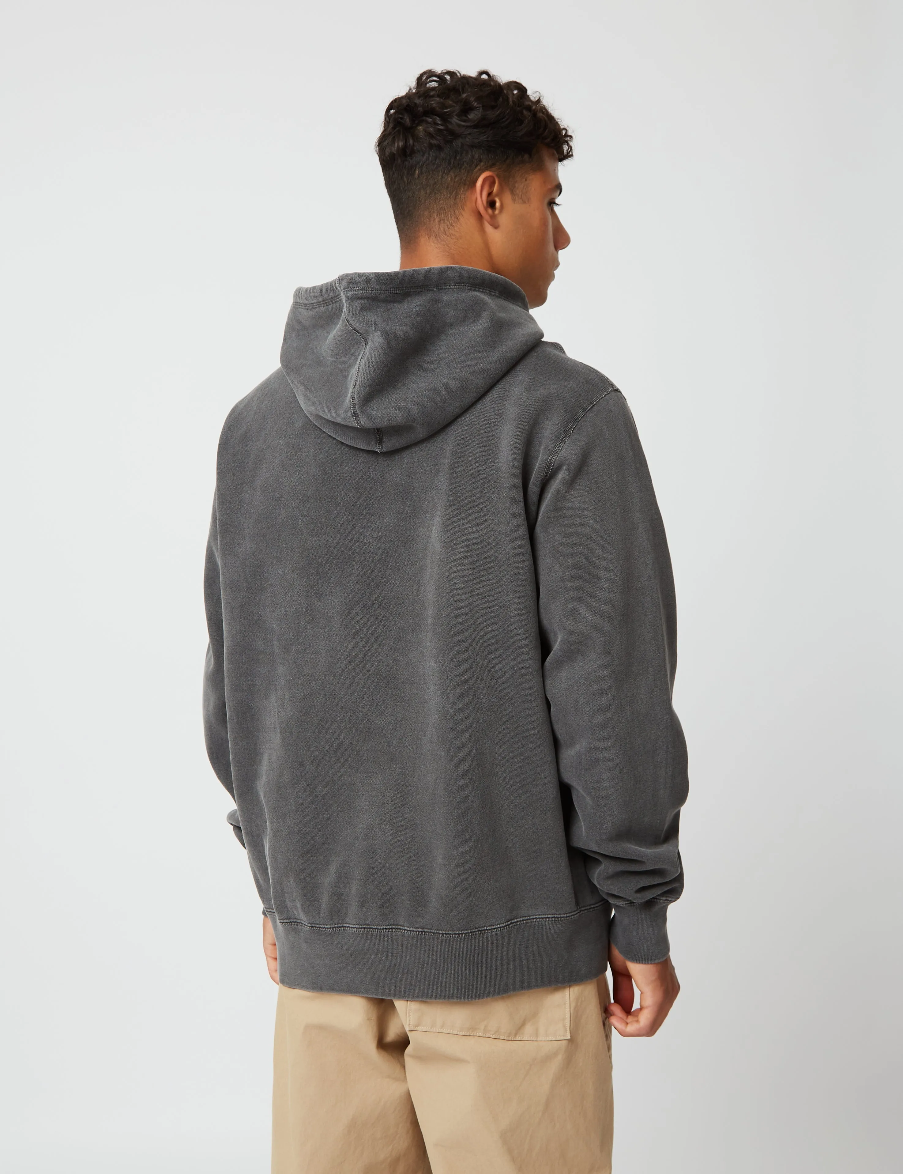 Bhode Pigment Dyed Hoodie (Organic/Canada Origin, 16oz) - Dusty Black sold by Article London product image thumbnail 4