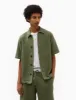 Universal Works Tech Waffle Overshirt - Birch Green sold by Article London