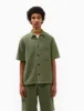 Universal Works Tech Waffle Overshirt - Birch Green sold by Article London