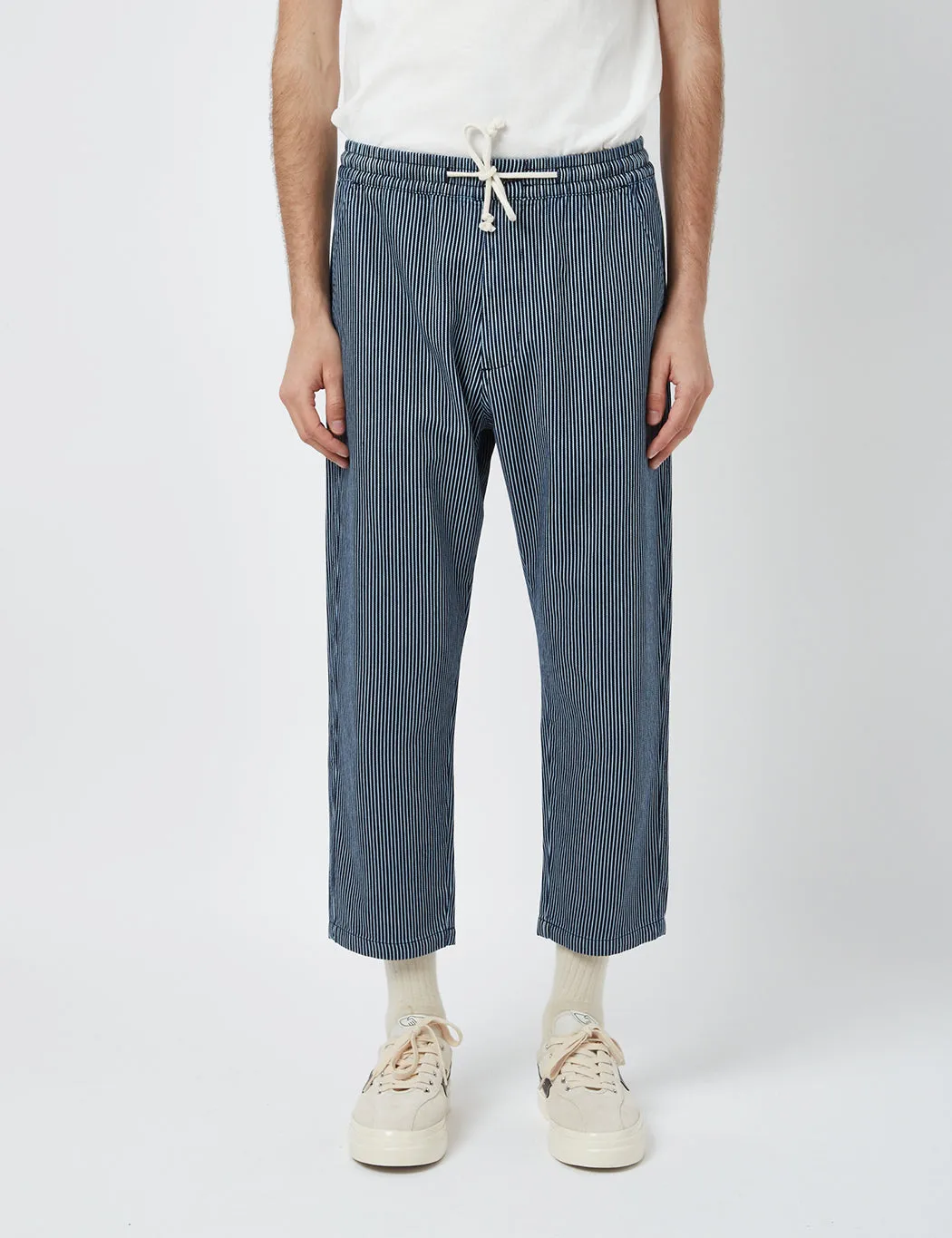 Universal Works Hi Water Trousers (Wide) - Denim Indigo Blue Hickory sold by Article London product image thumbnail 4