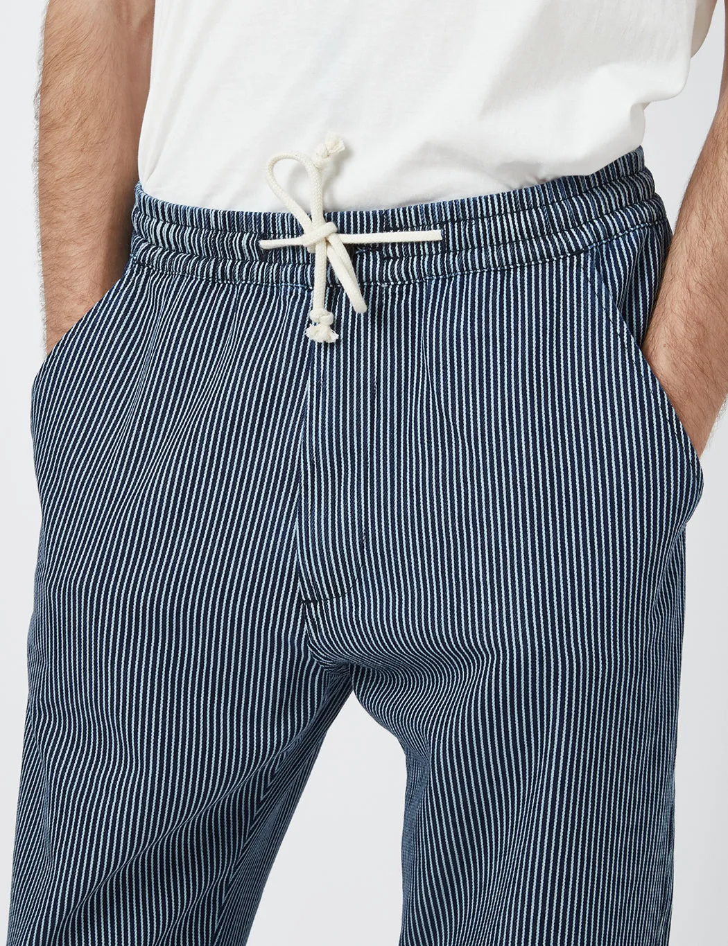 Universal Works Hi Water Trousers (Wide) - Denim Indigo Blue Hickory sold by Article London product image thumbnail 2