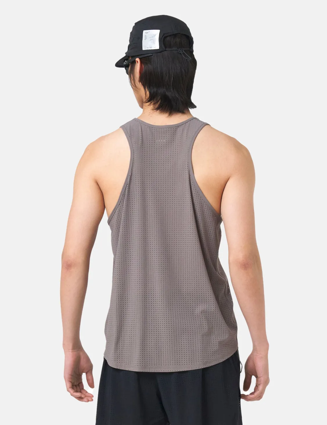 Satisfy Running Space-O Singlet - Taupe sold by Article London product image thumbnail 2