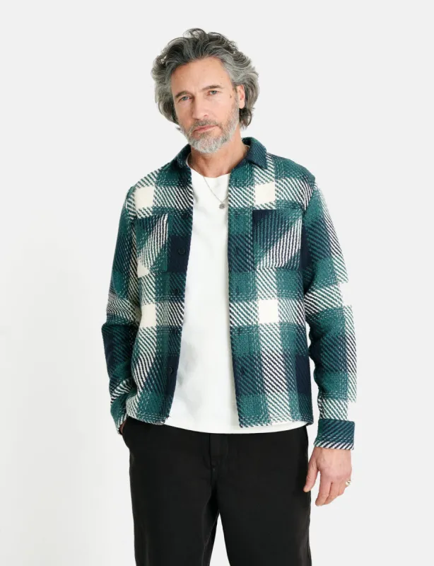 Wax London Whiting Overshirt (Ombre) - Green sold by Article London