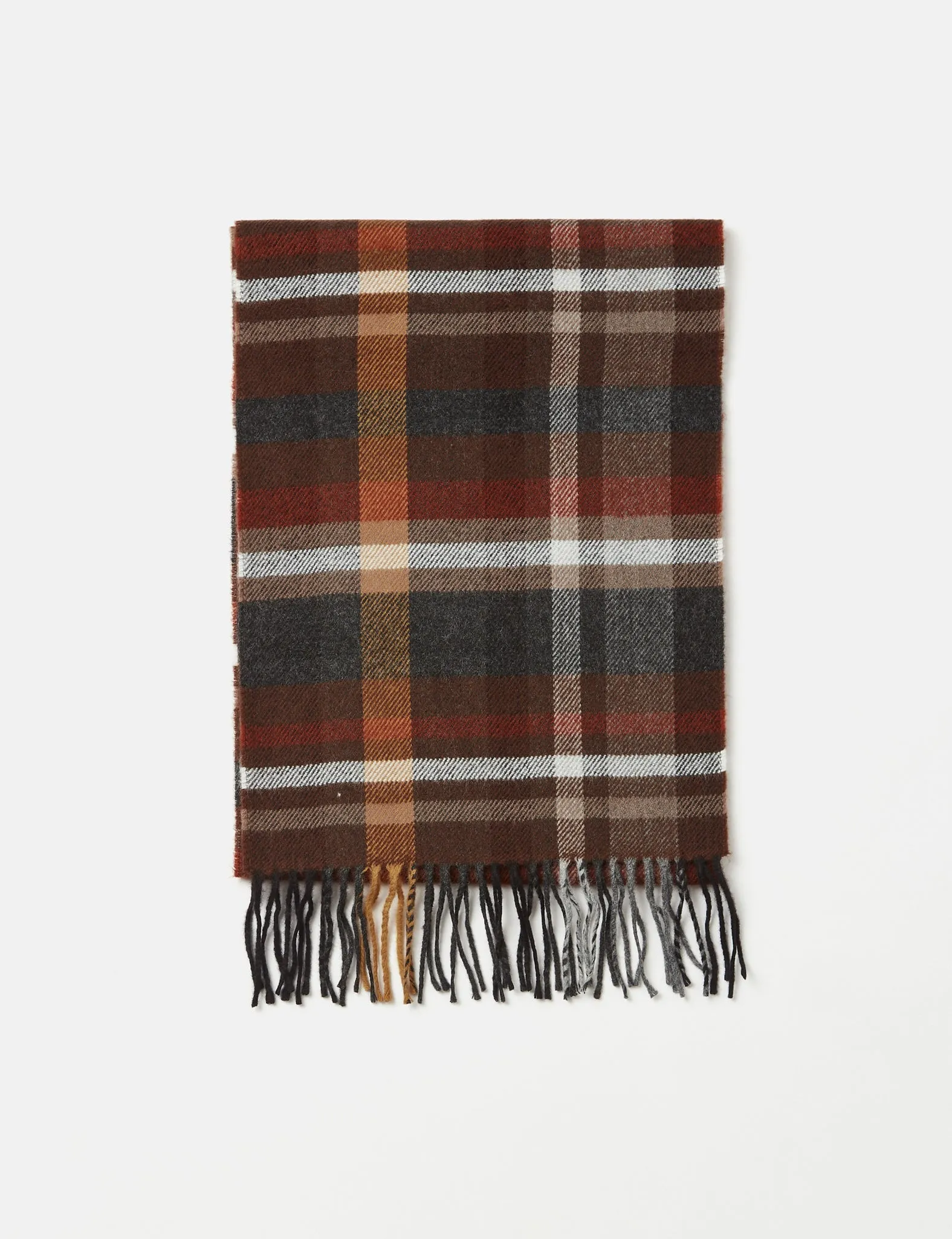 Universal Works Check Scarf - Brown Check sold by Article London