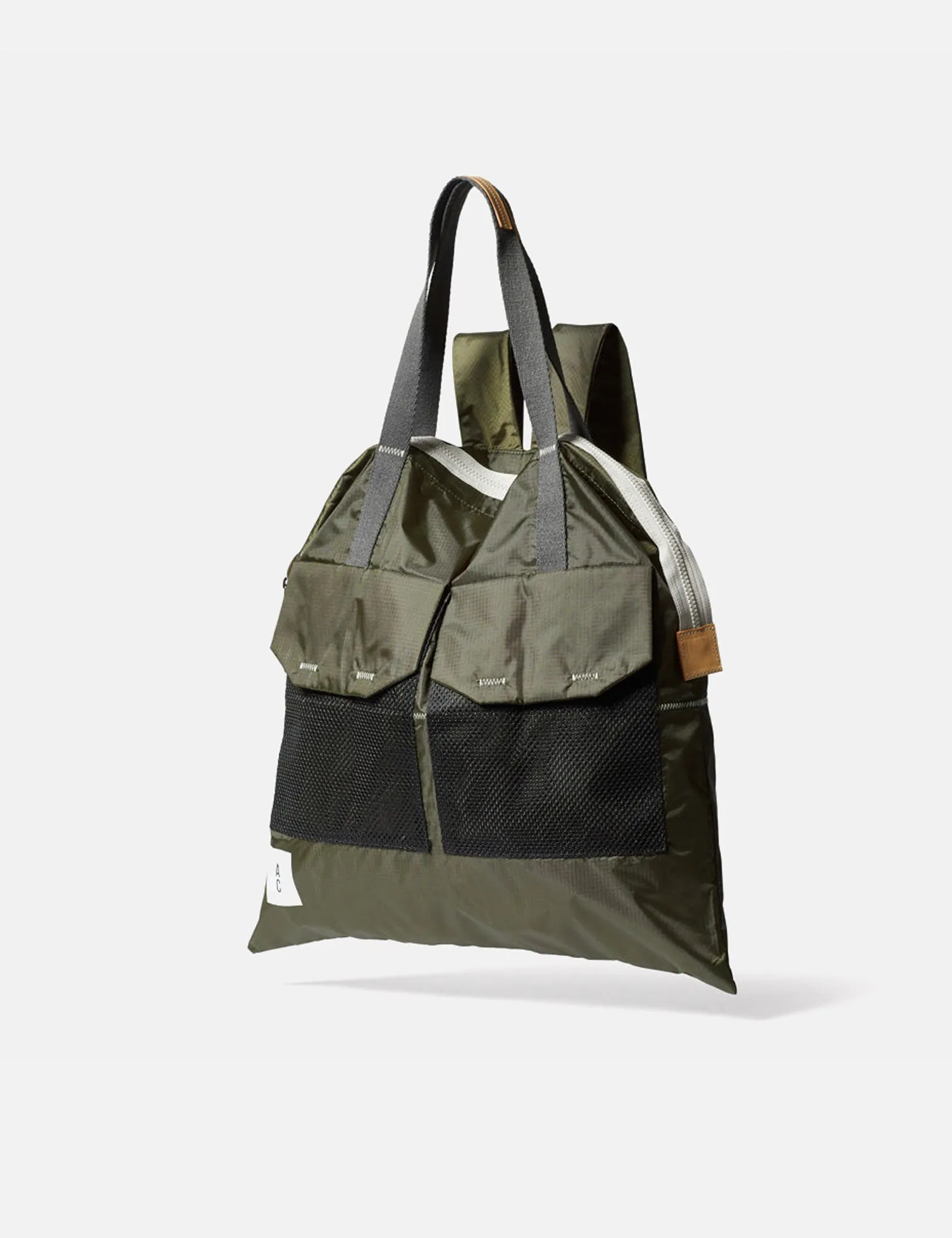 Ally Capellino Hank Zip Backpack - Khaki Brown sold by Article London product image thumbnail 2