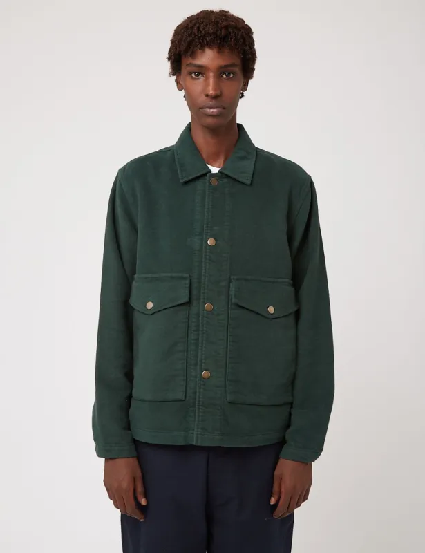 Universal Works NW Jacket (Moleskin) - Forest Green sold by Article London
