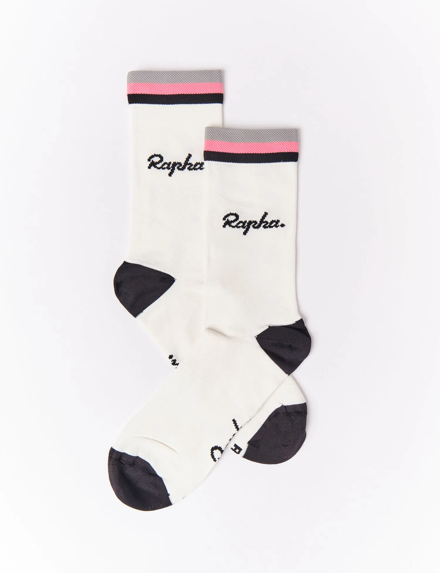Rapha Logo Socks - White/Black/Pink sold by Article London product image thumbnail 3