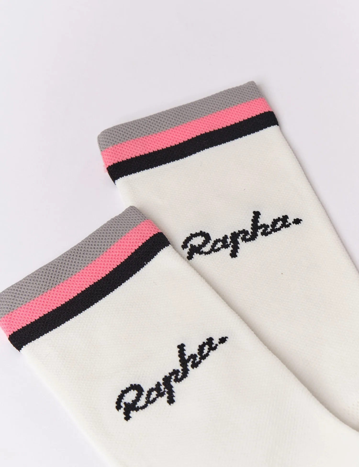 Rapha Logo Socks - White/Black/Pink sold by Article London product image thumbnail 2