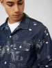 Engineered Garments Bowling Shirt (Denim) - Indigo Blue Bird Embroidery sold by Article London
