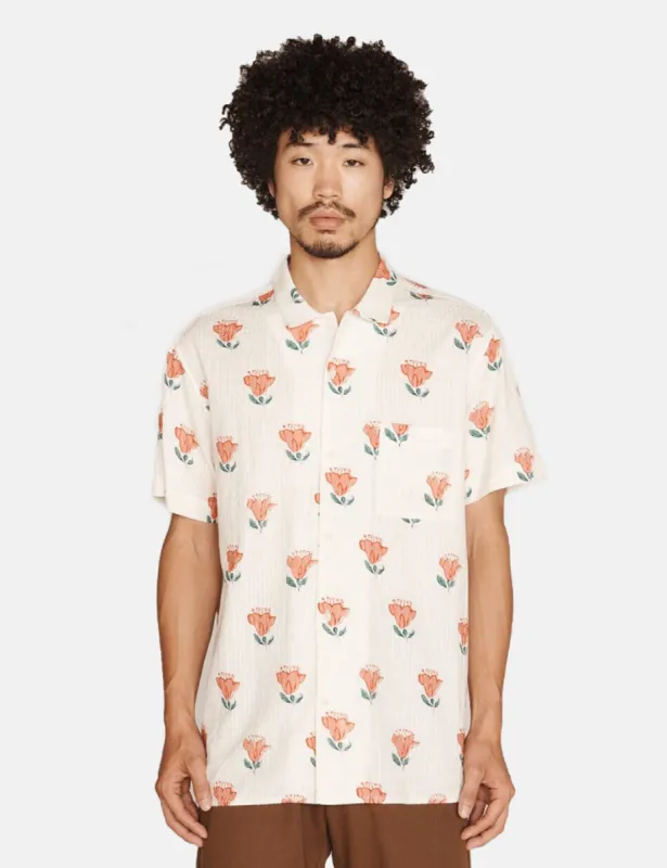 YMC Malick Short Sleeve Shirt - Ecru sold by Article London