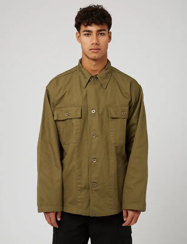 orSlow USMC Herringbone Jacket - Army Green sold by Article London