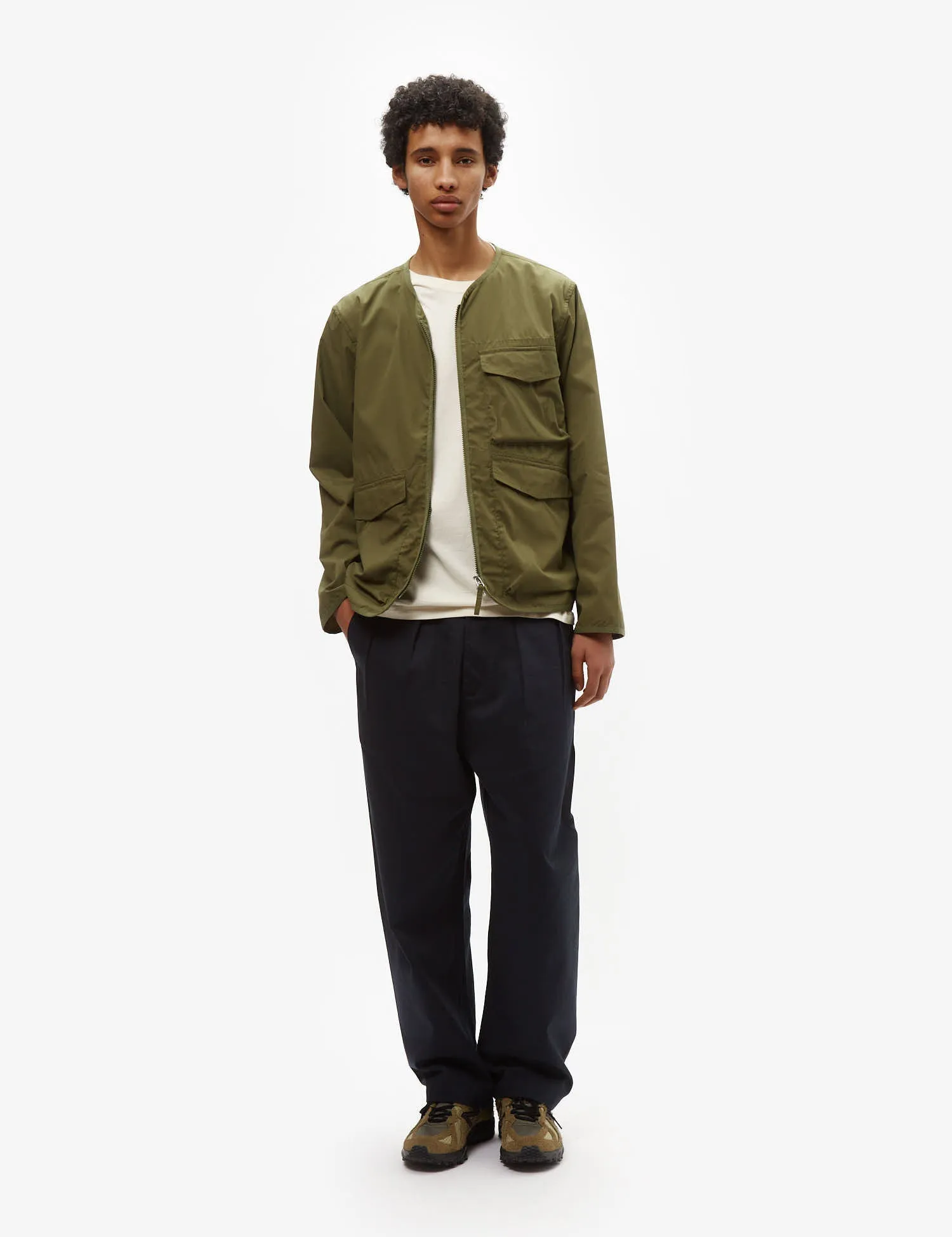Universal Works Parachute Liner Jacket (Recycled Poly) - Olive Green sold by Article London product image thumbnail 3