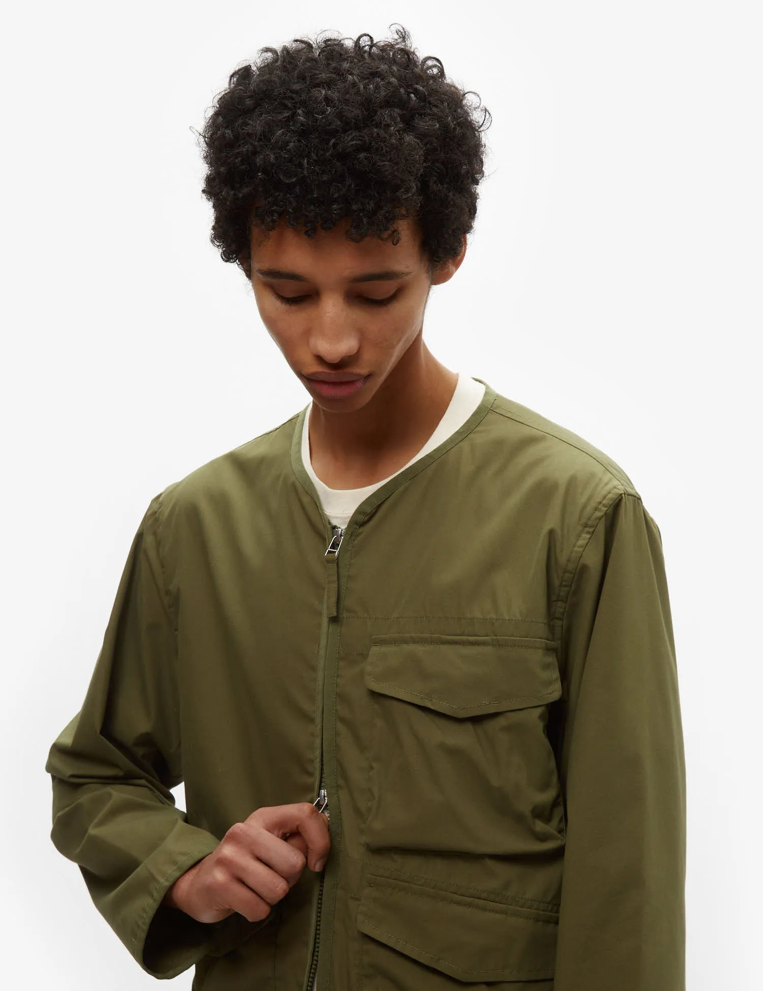 Universal Works Parachute Liner Jacket (Recycled Poly) - Olive Green sold by Article London product image thumbnail 2