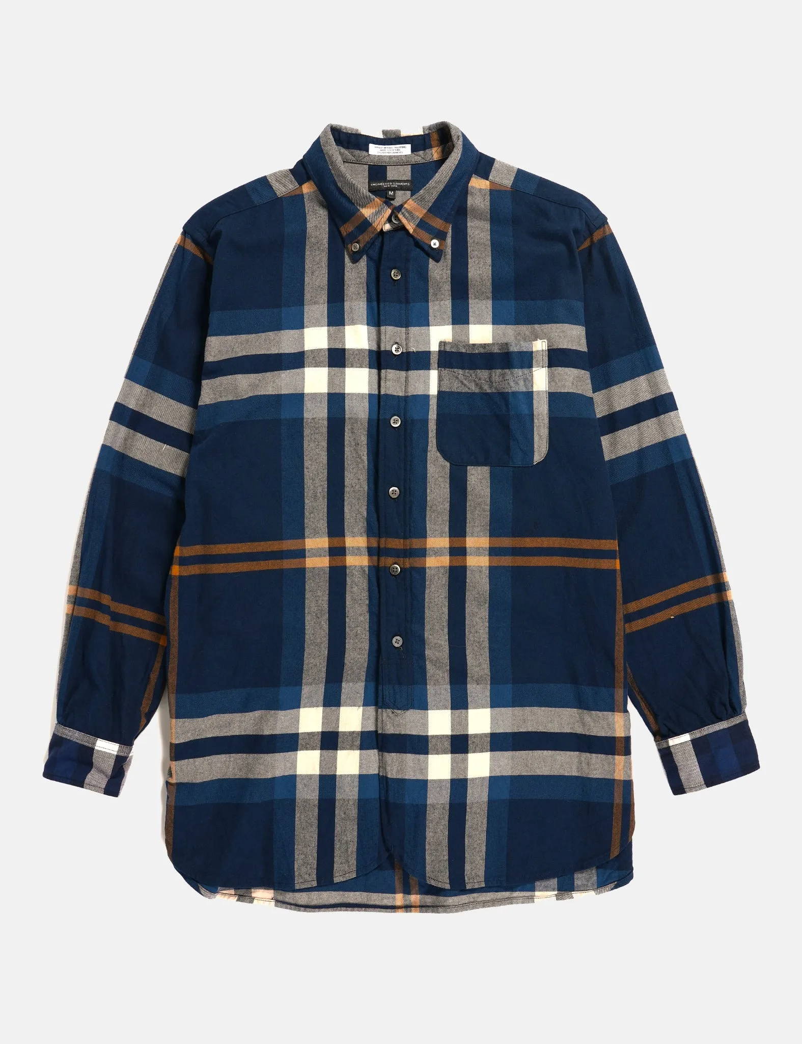 Engineered Garments 19 Century BD Shirt (Big Plaid) - Navy Blue/Gold sold by Article London product image thumbnail 5