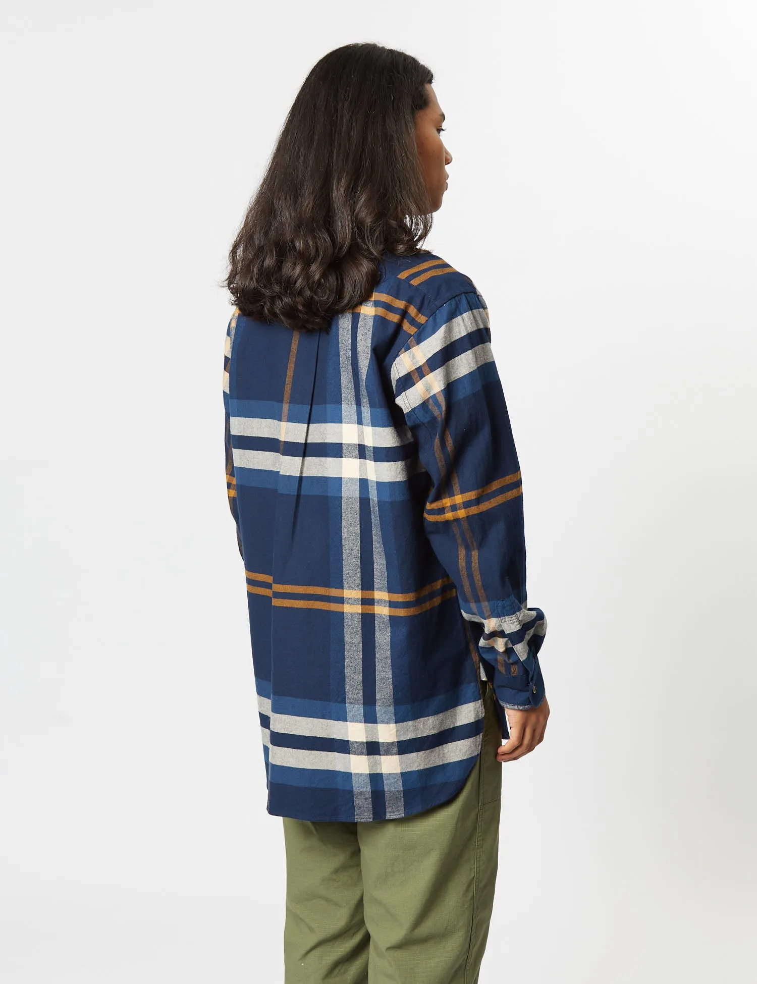 Engineered Garments 19 Century BD Shirt (Big Plaid) - Navy Blue/Gold sold by Article London product image thumbnail 4