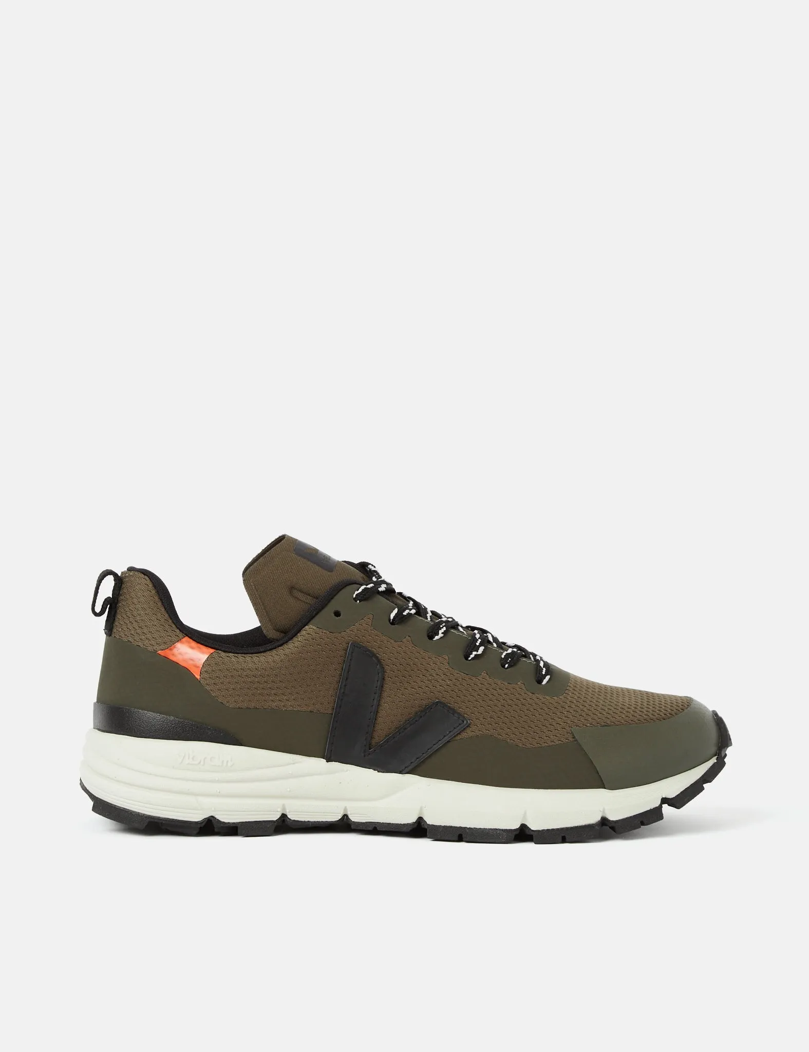 Veja Dekkan Alveomesh Trainers - Khaki/Black sold by Article London