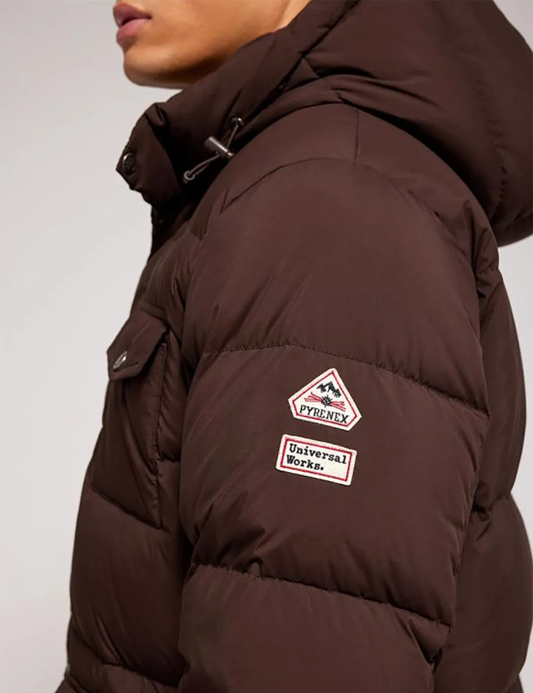 Universal Works x Pyrenex Down Jacket - Seal Brown sold by Article London product image thumbnail 4