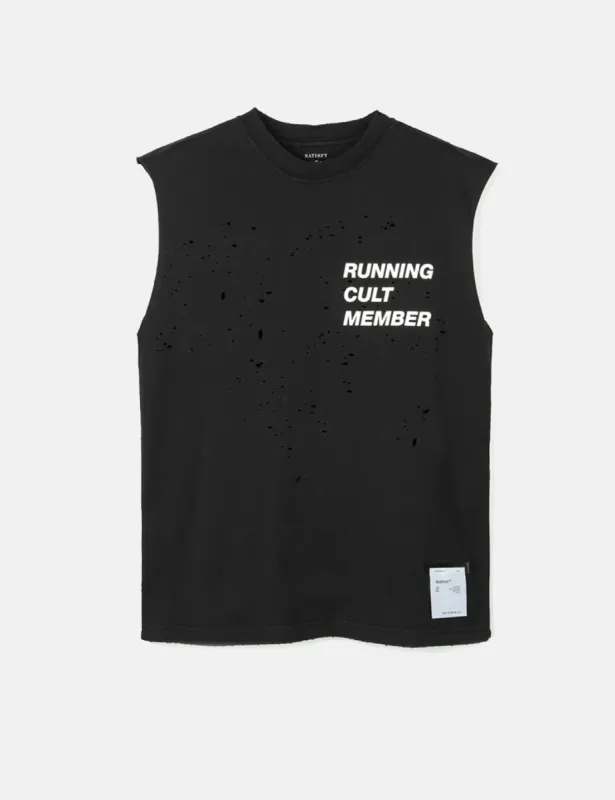SATISFY RUNNING MothTech Muscle Tee サイズS Satisfy Running MothTech Muscle T-Shirt (Organic) - Pigment