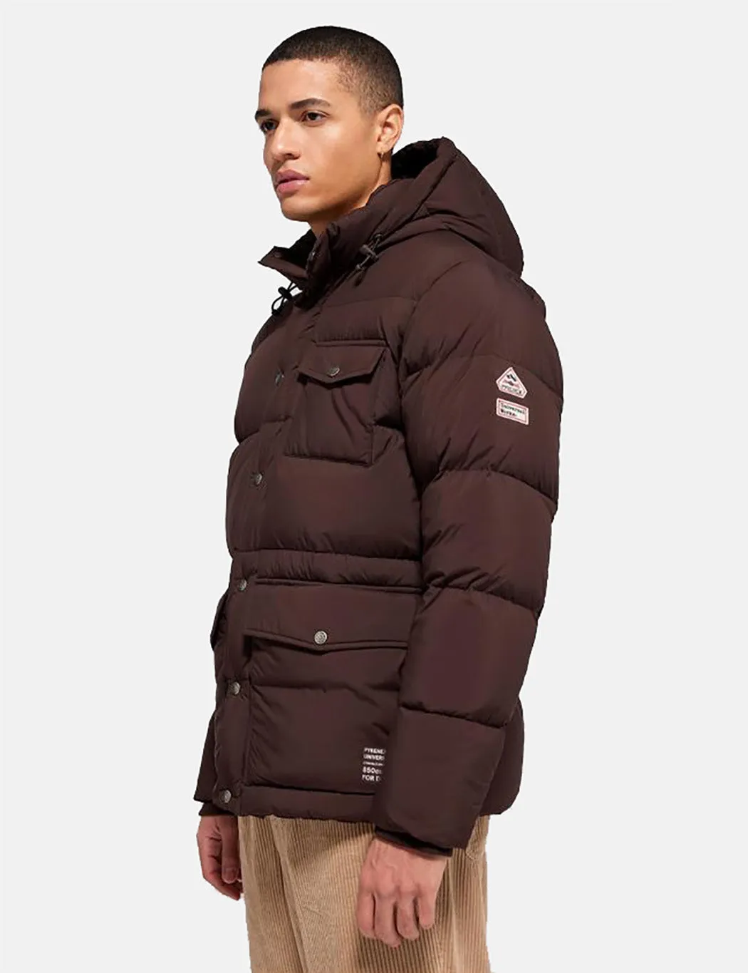 Universal Works x Pyrenex Down Jacket - Seal Brown sold by Article London