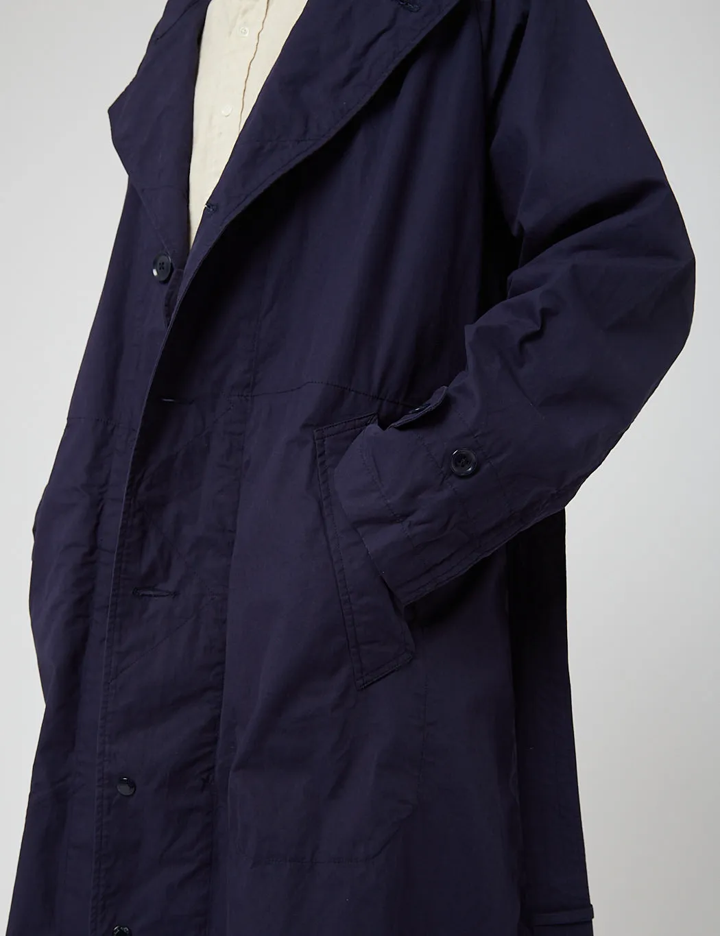 Engineered Garments Drizzler Coat (Duracloth Poplin) - Navy Blue sold by Article London product image thumbnail 2