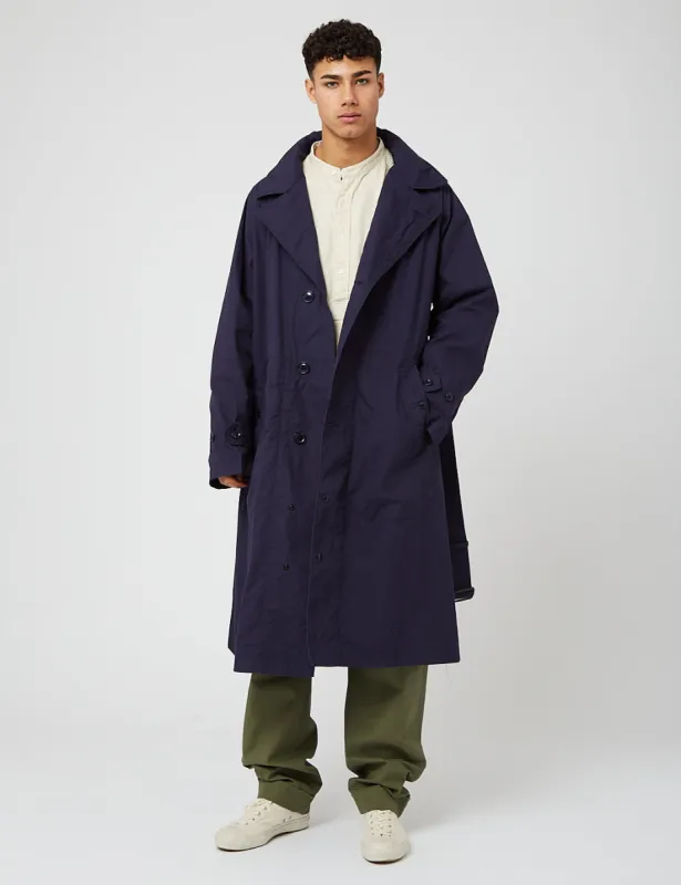 Engineered Garments Drizzler Coat (Duracloth Poplin) - Navy Blue sold by Article London