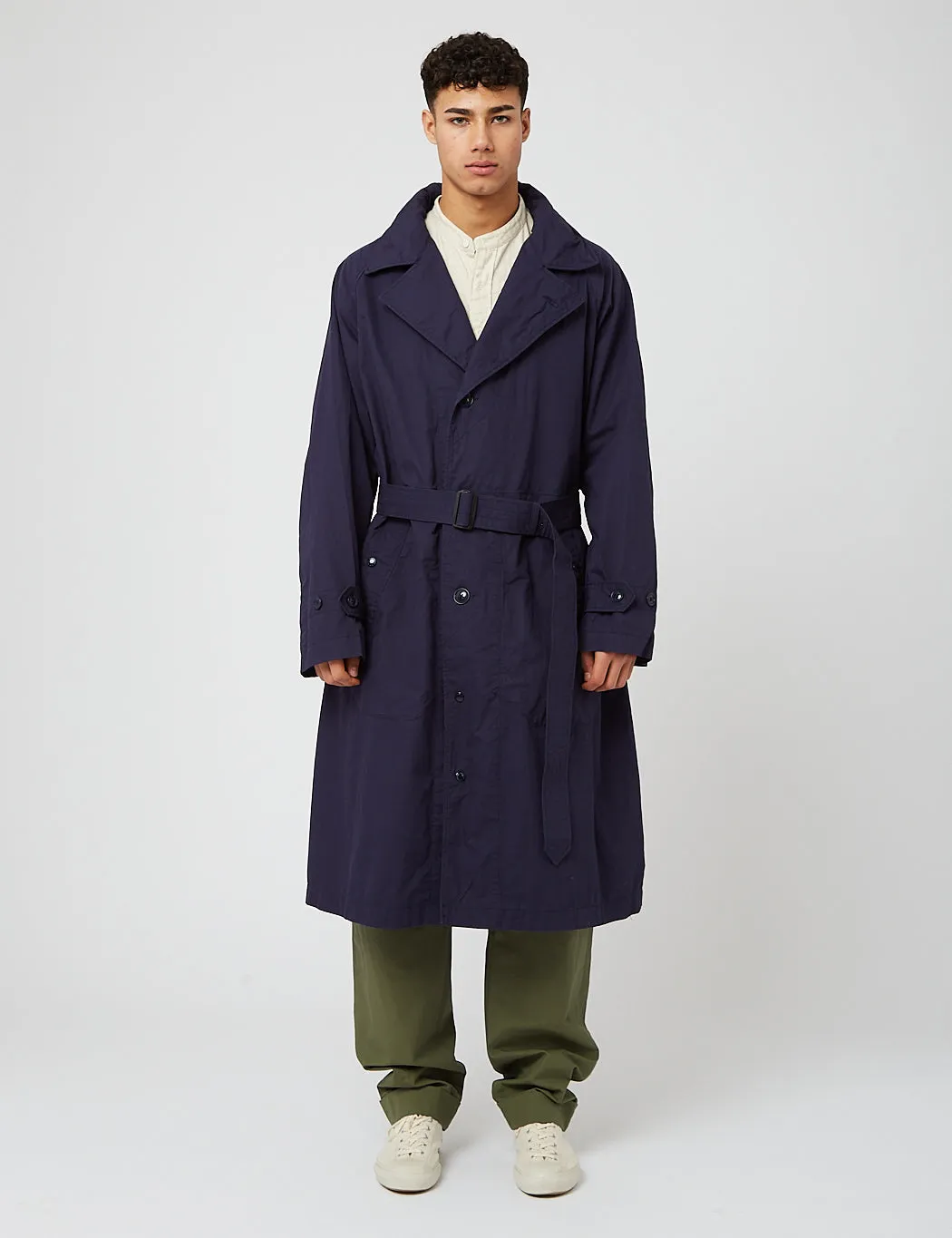 Engineered Garments Drizzler Coat (Duracloth Poplin) - Navy Blue sold by Article London product image thumbnail 5