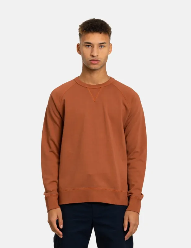 Norse Projects Kristian Sportswear GMD Sweatshirt - Burnt Ocher sold by Article London
