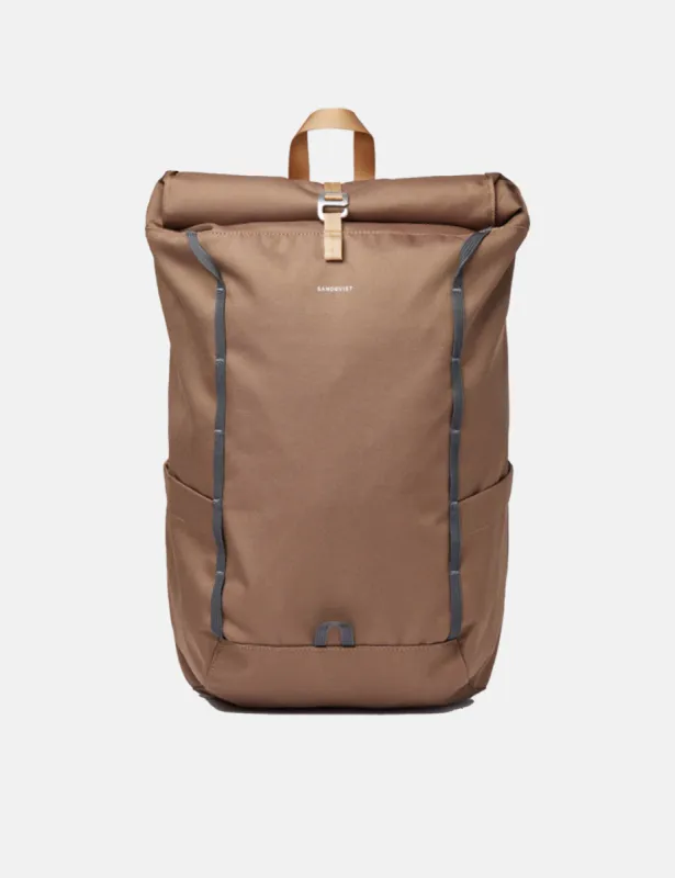 Sandqvist Arvid Rolltop Backpack (Recycled Poly)  - Brown sold by Article London