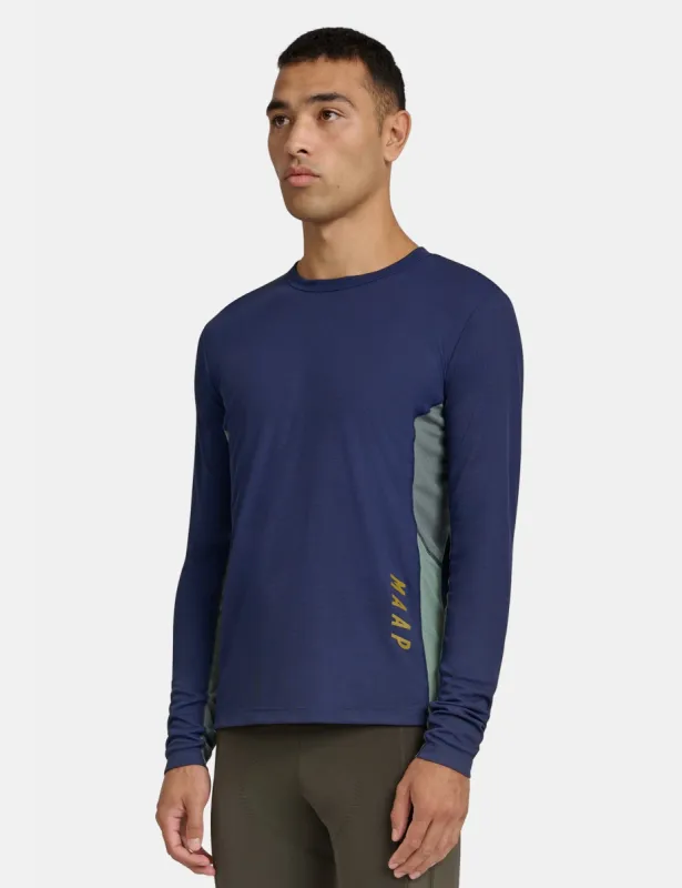MAAP Alt_Road Ride Long Sleeve T-Shirt 3.0 - Deep Cobalt Blue sold by Article London