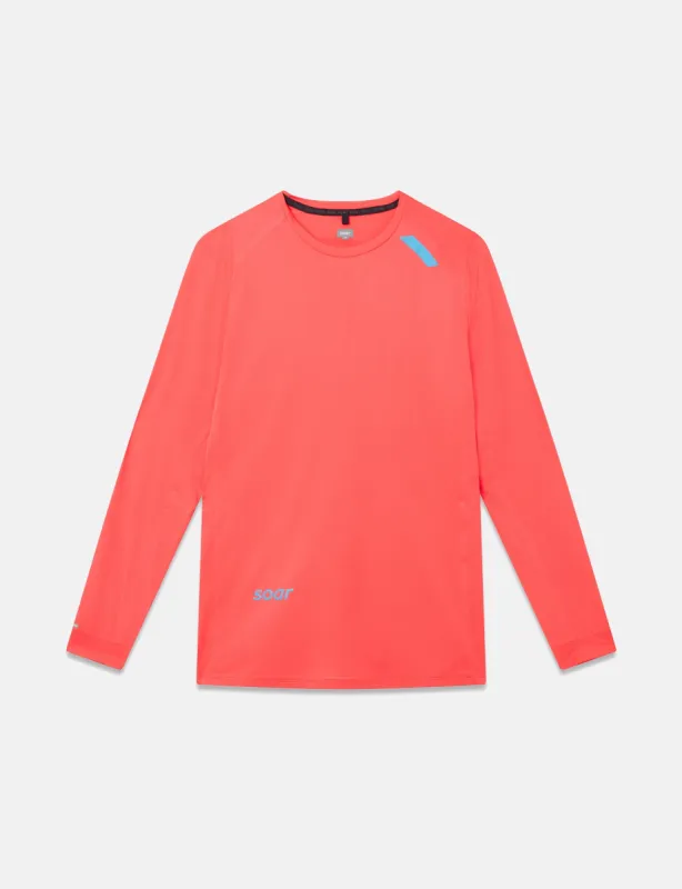 SOAR Long Sleeve Tech T-Shirt - Geranium Red sold by Article London